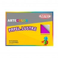 CARPETA CON PAPEL LUSTRE 20 HOJAS 15 COLORES