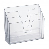 ORGANIZADOR OFICINA 3 DIVISIONES ACRILICO CRISTAL