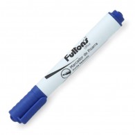 MARCADOR PIZARRA FULTONS DESECHABLE PUNTA REDONDA AZUL CUERPO BLANCO 