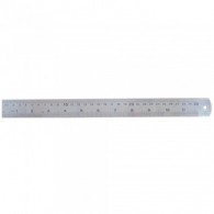 REGLA METALICA 30 CM FUNDA ROJA