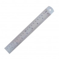 REGLA METALICA FUNDA ROJA 20 CM
