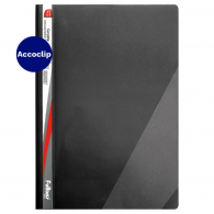 CARPETA CON ACCOCLIP CARTA VINIL NEGRO