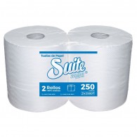 TOALLA PAPEL HOJA SIMPLE 250 MT 2 ROLLOS JUMBO