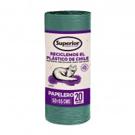 BOLSA BASURA ROLLO 50X55 PAPELERO 20 UN