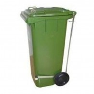 CONTENEDOR BASURA CON PEDAL 120 LT COLORES