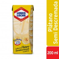 LECHE CAJA SEMI DESCREMADA CON SABOR PLATANO 200 CC