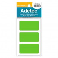 ETIQUETA COLOR 35X70 30 UNIDADES VERDE ADETEC