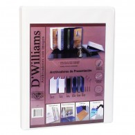 ARCHIVADOR CATALOGO A4 3 AROS 1.0 BLANCO 220 HOJAS