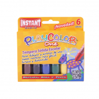 TEMPERA SÓLIDA PLAYCOLOR 6 COLORES INSTANT 