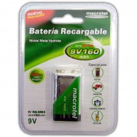 BATERIA 9 VOLT RECARGABLE 160 MAH