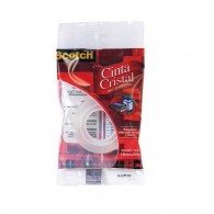 CINTA CRISTAL ADHESIVA TRANSPARENTE 18 MM 20 MT