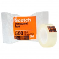 CINTA ADHESIVA TRANSPARENTE 18 MM 25 MT