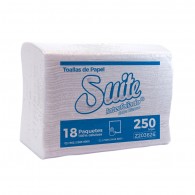 TOALLA PAPEL INTERFOLIADO HOJA SIMPLE 250 UN 18 PAQUETES EXTRA BLANCA