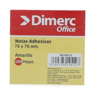 NOTA ADHESIVA DIMERC 654 BLOCK 100 HOJAS AMARILLO 76 MM X 76 MM