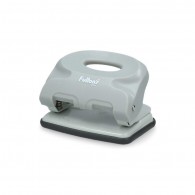 PERFORADORA MEDIANA PLASTICA 15 HOJAS NEGRO/GRIS FULTONS