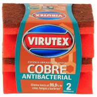 ESPONJA ACANALADA COBRE X2 UN