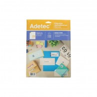 ETIQUETAS AUTOADHESIVAS LASER INK-JET  70X35 MM 50 HOJAS ADETEC