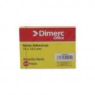 NOTA ADHESIVA 657 BLOCK 100 HOJAS AMARILLO 76 X 102 MM DIMERC