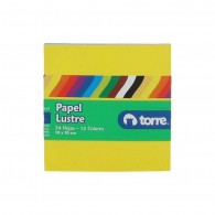 PAPEL LUSTRE IMAGIA 24 HOJAS 10X10 CM TORRE