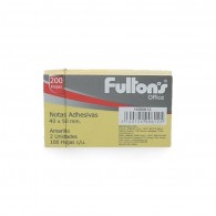 NOTA ADHESIVA FULTONS 653 BLOCK 2 UNIDADES AMARILLO 51 MM X 38 MM