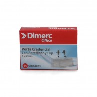 PORTA CREDENCIAL (9 X 6.5CM) 25 UNIDADES CON PRETINA Y CLIP