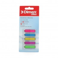 BANDERITAS ADHESIVAS  DIMERC  TAPE FLAGS SET DE 5 FLECHAS COLORES