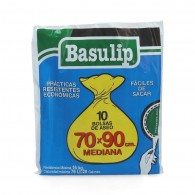 BOLSA BASURA 70 CM X 90 CM 10 UNIDADES BASULIP