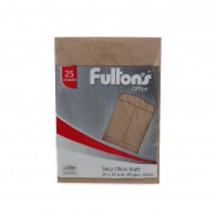 SOBRE SACO OFICIO KRAFT 25X35 CM.  25 UNIDADES FULTONS