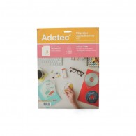 ETIQUETAS AUTOADHESIVAS PARA CD Y DVD LASER INKJET 50 HOJAS ADETEC