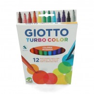 PLUMÓN COLOR PUNTA REDONDA PO PLÁSTICO 12 COLORES GIOTTO 