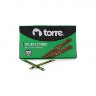 ACCOCLIP METALICO CAJA  50 UNIDADES DORADO TORRE
