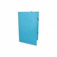 CARPETA ELÁSTICO CARTULINA CELESTE BUHO