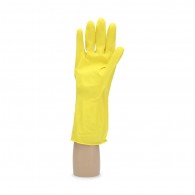 GUANTE LÁTEX SPONTEX AFELPADO N8 8 1/2 1 UNIDAD AMARILLO GRANDE FIBRO