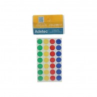 ETIQUETAS CIRCULARES 4 COLORES 15 MM ADETEC