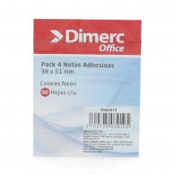 NOTA ADHESIVA DIMERC 653 BLOCK 4 X 90 HOJAS NEÓN SURTIDOS