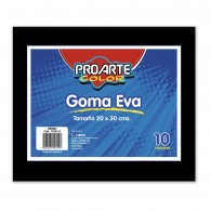 GOMA EVA NEGRO 20 X 30 CM 10 HOJAS