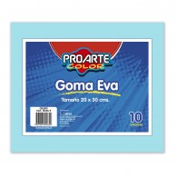 GOMA EVA CELESTE 20 X 30 CM 10 HOJAS