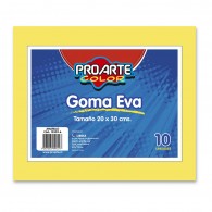GOMA EVA AMARILLO 20 X 30 CM 10 HOJAS