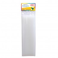 SILICONA BARRA TRANSPARENTE 7,5 MM 25 CM 10 UN