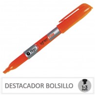DESTACADOR BOLSILLO NARANJO FLUOR