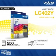 CARTUCHO TINTA LC402YS AMARILLO 550 PAGINAS