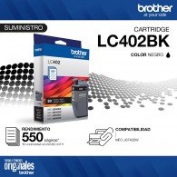 CARTUCHO TINTA LC402BKS NEGRO 550 PAGINAS