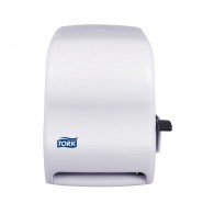 DISPENSADOR TOALLA PAPEL PALANCA ACRILICO BLANCO
