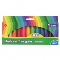PLASTICINA TRIANGULAR 12 COLORES