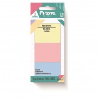 TACO NOTA MIX PASTEL 100 HOJAS BLISTER 3 UN