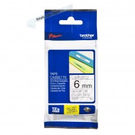 CINTA TZE-111 NEGRO/TRANSPARENTE 6 MM (0.23") X 8 M (26.2') BROTHER