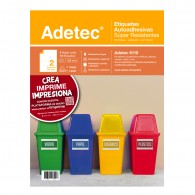 ETIQUETA INKJET SUPER RESISTENTE 212 X 138 MM 5 HOJAS