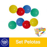 SET PELOTAS 6 CM 100 UN