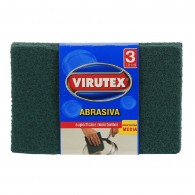 ESPONJA FIBRA ABRASIVA CLASICA X3