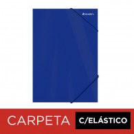 CARPETA CON ELASTICO OFICIO DE CARTULINA AZUL